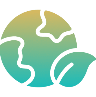 Earth with leaf, eco-friendly icon.