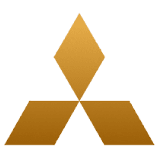 Stylized orange triangular geometric logo design.